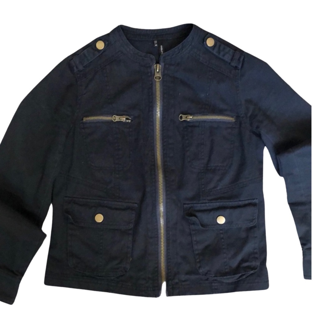 Maurices- Black Jacket w Brass Colored Detail